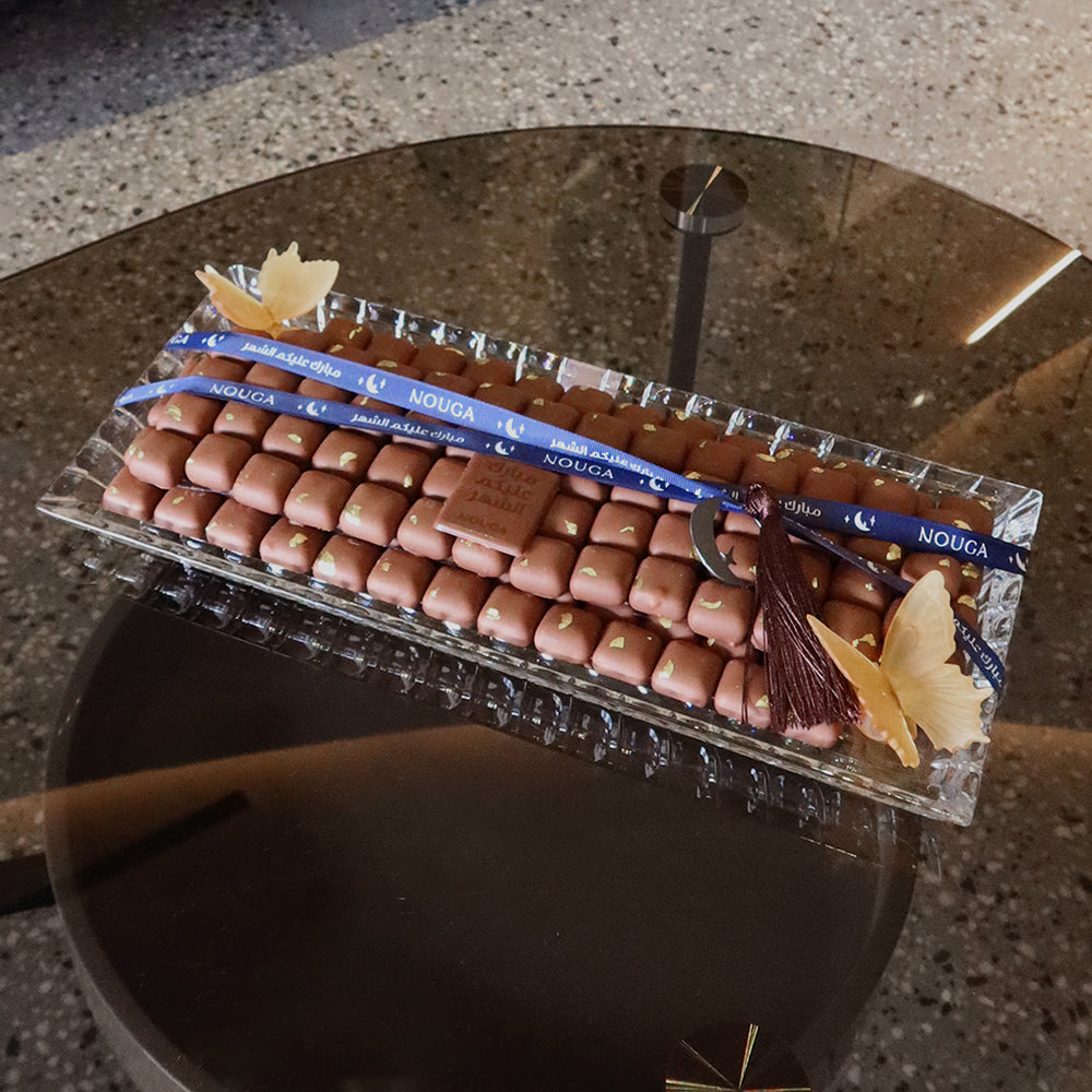 Crystal Golden Butterfly Plate