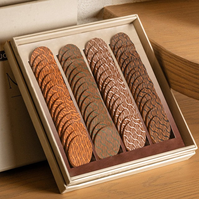 single square chocolate box with chocolate drops