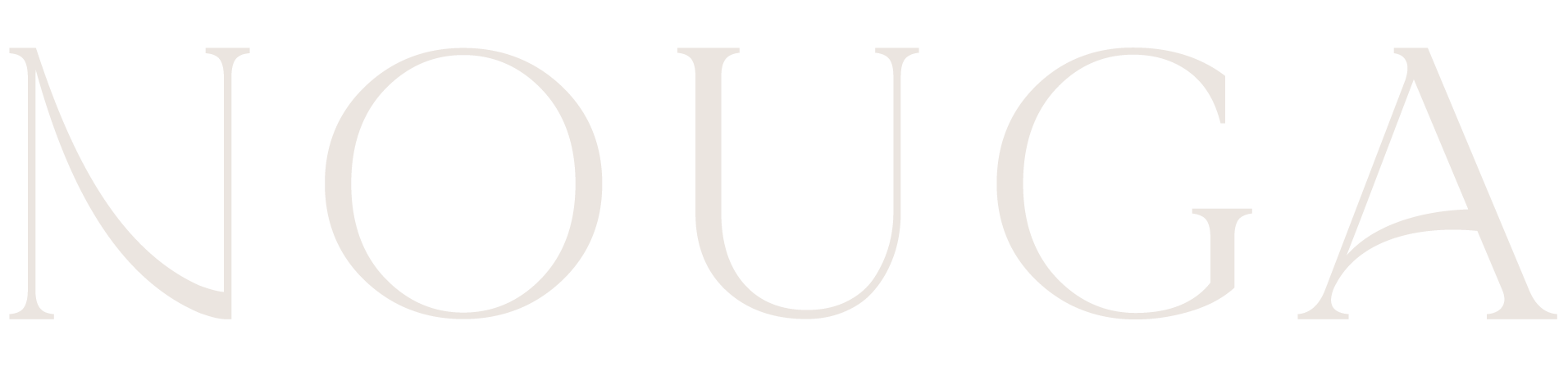 'NOUGA' logo in white